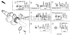 Honda GX620 U1 QZB2 (GCARK) - Honda Engine, Made in Japan (SN: GCARK-1000001 - GCARK-9999999) CRANKSHAFT