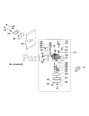 MTD 1P65TGA - MTD Engine 1P65TGA Carburetor