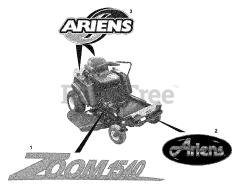 Ariens 915043 (1540) - Ariens Zoom 40" Zero-Turn Mower, 15hp Briggs & Stratton (SN: 005000 & Above) Decals-Style