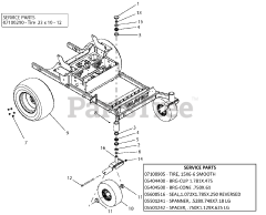 Gravely 992205 (Pro-Turn 252) - Gravely Pro-Turn 52" Zero-Turn Mower, Kohler EFI (SN: 030000 - 030999)