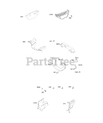 Briggs & Stratton 305447-3075-G1 - Briggs & Stratton Horizontal Engine Shrouds, Air Guides