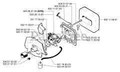 Husqvarna 245 - Husqvarna String Trimmer (2002-08) Air Filter / Carburetor