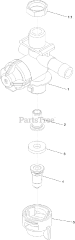 Toro 34230 - Toro Stand-On Spreader/Sprayer (SN: 412800000 - 415299999) Left Nozzle Assembly No. 126-3667