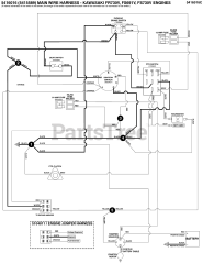 Snapper Pro S 125XT (5901629) - Snapper Pro S125XT Series 52" Zero-Turn Mower, 23hp Kawasaki Electrical Schematic - Ign. Grounding Circuit/Op Pres. - S/N: 2017954955 &amp; Below