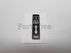Echo 89012152730 Choke Label - image 1