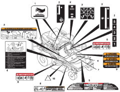 Ariens 915014 (EZR 2048) - Ariens 48" Zero-Turn Mower, 20hp Briggs & Stratton (SN: 000101 - 001102) Decals - Safety