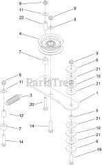 Toro 74409 (Z 340) - Toro 40" Z Master Zero-Turn Mower, Side-Discharge Deck (SN: 270000001 - 270000700) (2007) Idler Assembly