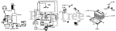 Toro 1-0300 - Toro Raider 10 Lawn Tractor (1971) Electrical System (plate 11.1)