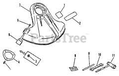 Echo SRM-2501 - Echo String Trimmer (SN: 061969 - 079351) Plastic Shield, Tools