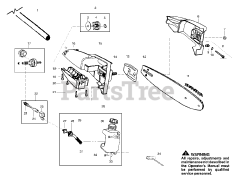 Poulan Pro PP 445 - Poulan Pro Pole Saw Oil Tank &amp; Bar Clamp Assembly