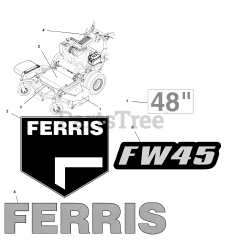 Ferris FW 45 (5902014) - Ferris FW45 CC Series 48" Walk-Behind Mower, 21hp Kawasaki, Side-Discharge
