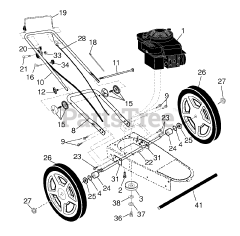 Poulan Pro PR 22 WT (961720015-01) - Poulan Pro Wheeled Trimmer (2016-01)