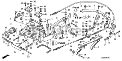 Honda BF200 A4 XA (BAEJ) - Honda Marine Engine, Made in Japan (SN: BAEJ-1200001 - BAEJ-1299999) FRONT COVER BRACKET + FRONT LOCK SHAFT