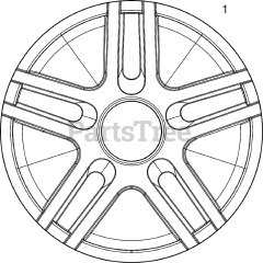 Brute 12A-A0A9778 - Brute Walk-Behind Mower (2016) Hubcaps