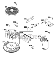 Briggs & Stratton 44U677-0010-G1 - Briggs & Stratton Vertical Engine Flywheel, Ignition, and Starter Group