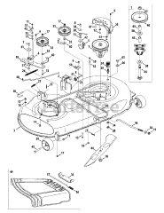 Huskee 13WX791T031 - Huskee Lawn Tractor (2010) (Tractor Supply) Mower Deck 46-Inch