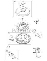 Briggs & Stratton 33R877-0030-B1 - Briggs & Stratton Vertical Engine Flywheel, Ignition, and Starter Group