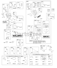 Briggs & Stratton 31A707-2121-B1 - Briggs & Stratton Vertical Engine Fuel Supply, Kit - Nikki Carburetor Overhaul, Kit - Walbro Carburetor Overhaul, Nikki Carburetor, Walbro Carburetor