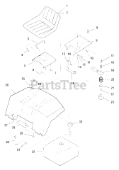 Simplicity 1692702 - Simplicity Landlord 50" Garden Tractor, 18hp Seat, Deck &amp; Fuel Tank