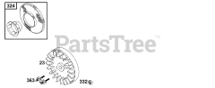 Briggs & Stratton 134202-1118-E1 - Briggs & Stratton Horizontal Engine Flywheel