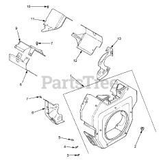 Cub Cadet GT 3204 (14A-671-710) - Cub Cadet Garden Tractor Blower Housing And Baffles