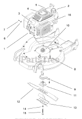 Toro 20464 - Toro Super Recycler Walk-Behind Mower (SN: 079000001 - 079999999) (1997) Engine Assembly