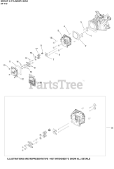 Kohler XT173-0088 - Kohler Courage XT-7 Series Engine, Made for Husqvarna, 8.0 ft-lbs, 173cc 04 CylinderHead/Breather