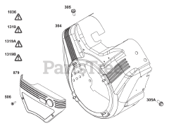 Briggs & Stratton 385447-0344-G1 - Briggs & Stratton Horizontal Engine Blower Housing Group