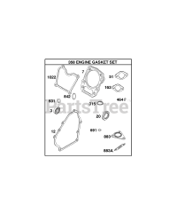 Briggs & Stratton 118432-0124-E1 - Briggs & Stratton Horizontal Engine Gasket Set - Engine