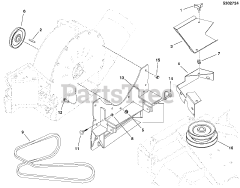 Simplicity 5600539 - Simplicity FAST-Vac Triple Grass Catcher for 48" iCD Mower (SN: 2016154376 & Below) Blower Mount Group - 48" Models