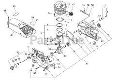 Echo CS-6701 - Echo Chainsaw Cylinder, Crankcase, Piston
