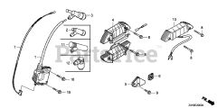 Honda GX120 UT3X QXUZ (GCCJT) - Honda Engine, Made in Thailand (SN: GCCJT-1398594 - GCCJT-9999999) IGNITION COIL