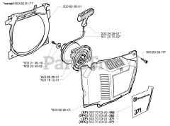 Husqvarna 371 - Husqvarna Chainsaw (1999-05) Starter Assembly