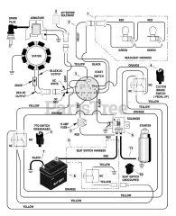 Murray 42590C - Murray 42" Lawn Tractor (2000) Electrical System