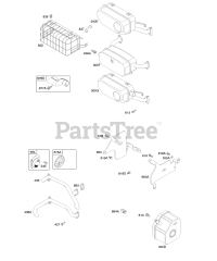Briggs & Stratton 351447-1192-E1 - Briggs & Stratton Horizontal Engine Exhaust System