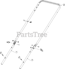 Murray 11A-A2BA758 - Murray Walk-Behind Mower (2016) Handle Assembly