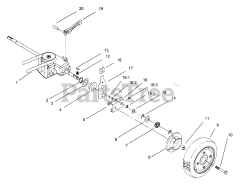 Exmark M216KASP - Exmark 21" Metro Self-Propelled Walk-Behind Mower, 6hp Kawasaki (SN: 220000 - 259999) (2000) Rear Axle Assembly