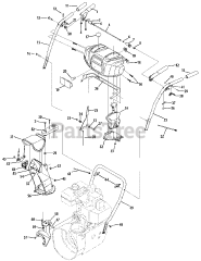 Cub Cadet 524 SWE (31AH53TR010) - Cub Cadet 24" Snow Thrower (2008) Handle, Frame &amp; Discharge Chute
