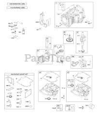 Briggs & Stratton 31S977-0003-B1 - Briggs & Stratton Vertical Engine CAMSHAFT,CRANKSHAFT &amp; COUNTER BALANCE, CYLINDER, ENGINE SUMP &amp; BREATHER, LUBRICATION, PISTON, RINGS, CONNECTING ROD