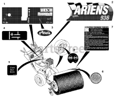 Ariens 924507 (PB 936) - Ariens 36" Power Brush, 9hp Tecumseh (SN: 000101 - 000799)
