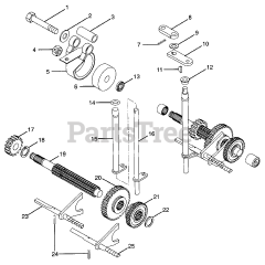 Gravely 987068 - Gravely Lawn Tractor, 18hp Kohler, With Hydraulic Lift (SN: 000101 & Above) NUMBER SIX SHAFT - BRAKE/SLIDING GEAR - 066, 067, 068, 069 - G SERIES