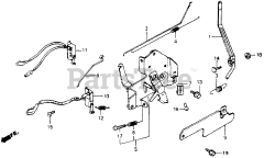 Honda HR214 PXA#1 (HR214) - Honda 21" Walk-Behind Mower, Made in USA (SN: HR214-6000001 - HR214-9999999) CONTROL