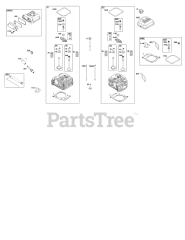 Briggs & Stratton 38E347-0001-B5 - Briggs & Stratton Horizontal Engine Cylinder Head Group