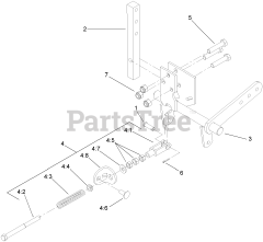 Toro 74271 (Z 550) - Toro 52" Z Master Zero-Turn Mower, Side-Discharge Deck (SN: 280000001 - 280999999) (2008) RH Motion Control Assembly No. 109-3707