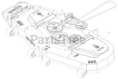 Exmark LZX940EKC606T0 - Exmark 60" Lazer Z X-Series Zero-Turn Mower, Kohler ECV940 (SN: 316000000 - 399999999) (2016) Complete Deck Assembly