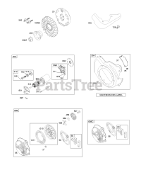 Briggs & Stratton 157102-1015-E8 - Briggs & Stratton Horizontal Engine Blower Housing, Electric Starter, Flywheel, Rewind Starter