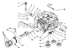 Toro 72041 (244-H) - Toro Yard Tractor (SN: 039000001 - 039999999) (1993) Cylinder Block Assembly