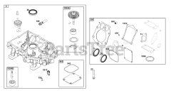 Briggs & Stratton 61A777-0100-J1 - Briggs & Stratton Vertical Engine Crankcase Cover/Sump Group
