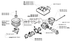 Husqvarna 371 - Husqvarna Chainsaw (1999-05) Air Filter/Carburetor