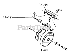Toro 1-0465 - Toro Lawn Tractor, 12hp (1973) Parts List For 14.040 P.t.o. Clutch (plate 14.2)